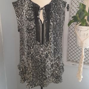 Snake print Top with tie front